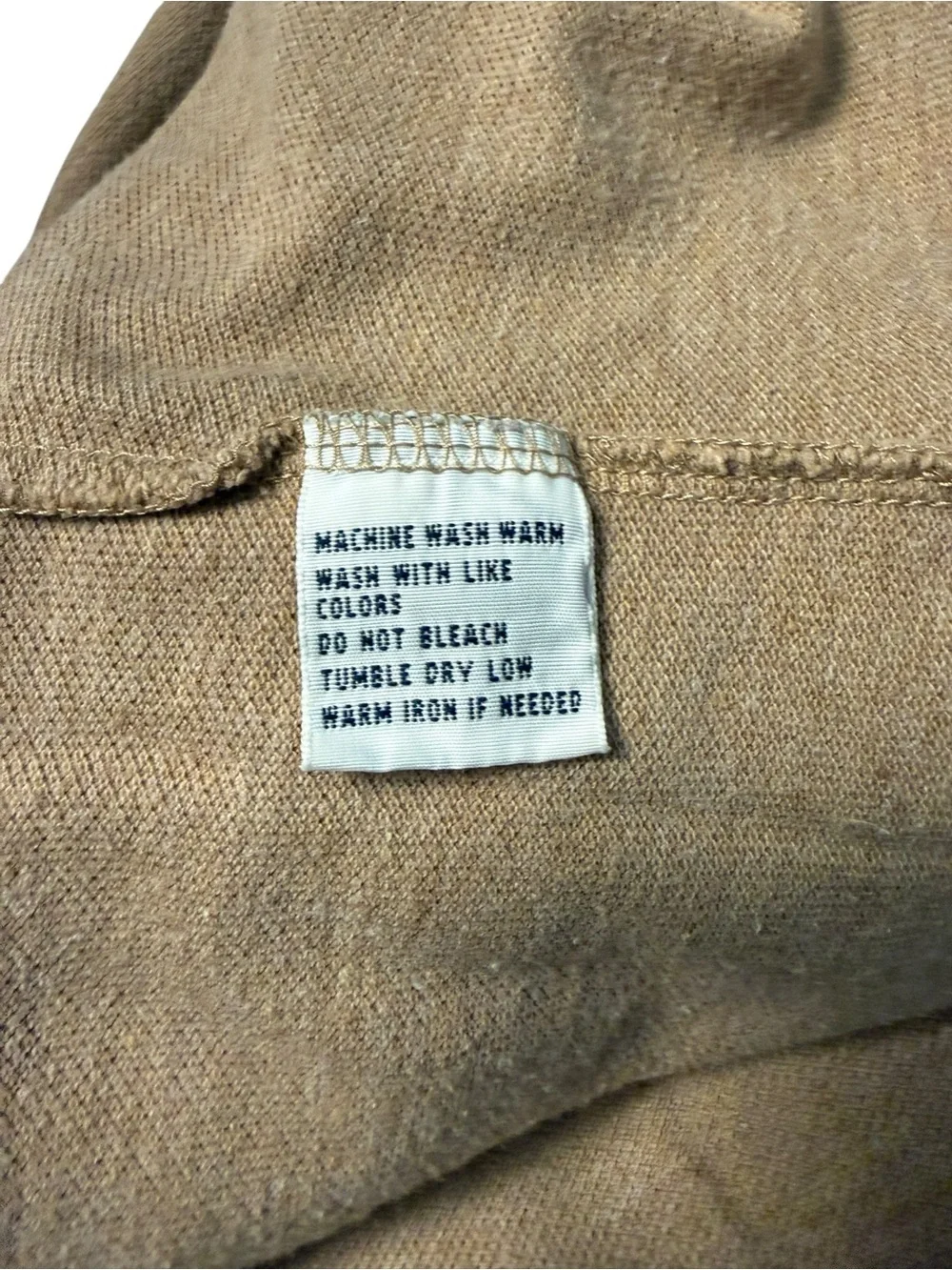 Polo Ralph Lauren Vintage Tan Beige Pique Knit Polo Shirt Green Pony Size M